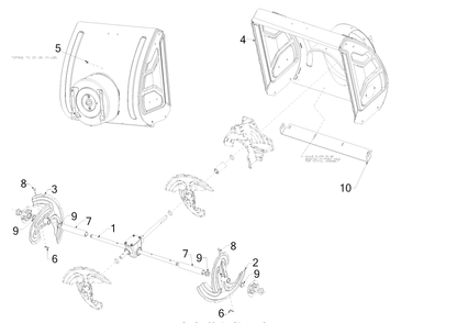 Auger Housing Diagram and Parts List for 3X26-INCHTRAC (31AH7DVX710)(2019) Cub Cadet Snow Blower